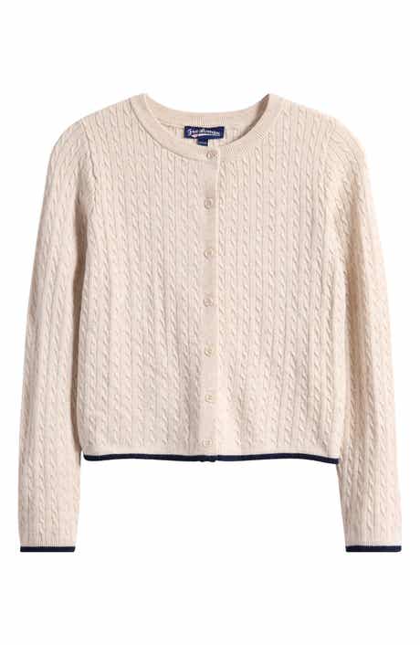 Freshman Kids' Tipped Cable Knit Cardigan