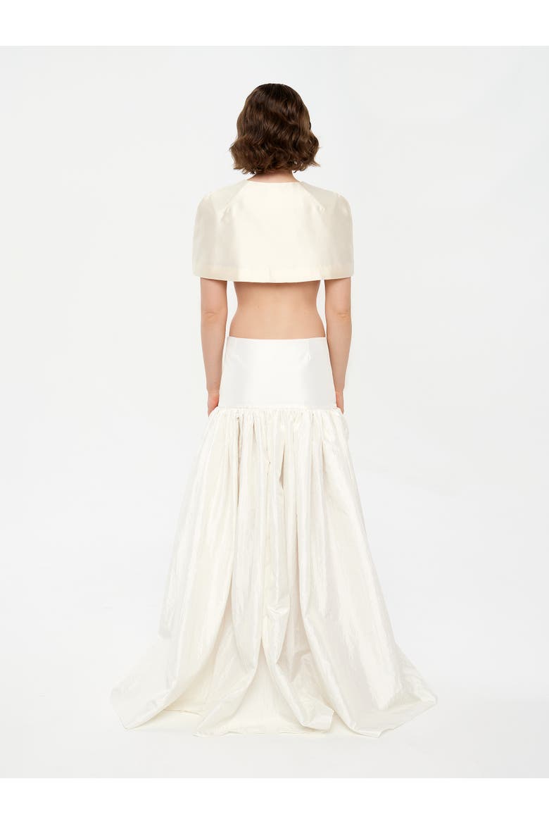 Maxi Bridal Taffeta Skirt, Alternate, color, Ivory
