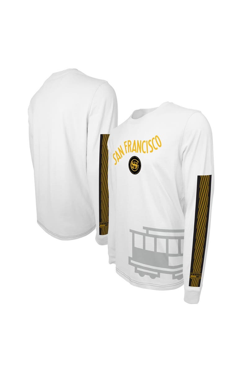 Stadium Essentials Unisex Stadium Essentials White Golden State Warriors 2023/24 City Edition Scoreboard Long Sleeve T-Shirt, Main, color, 