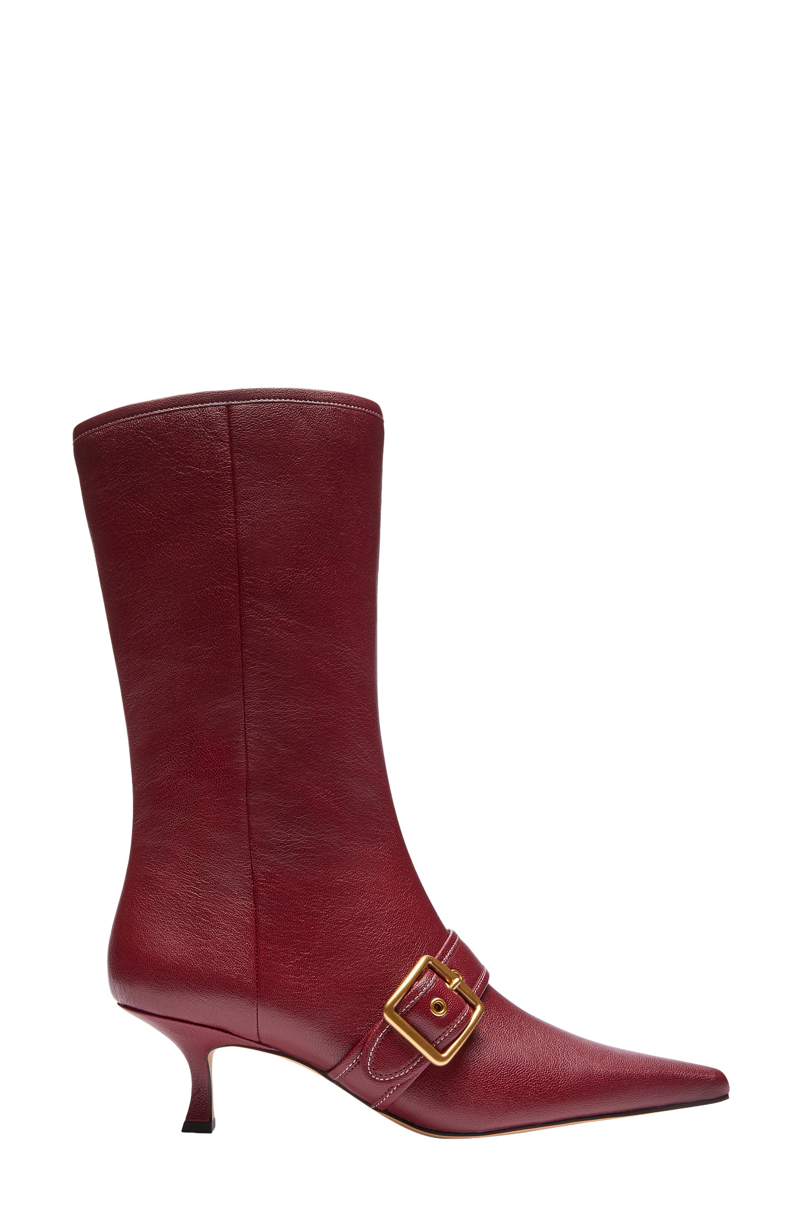 Margot Leather Boot, Alternate, color, DARK CHERRY
