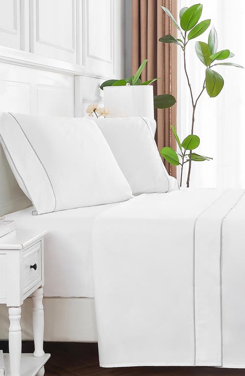Melange Home Framed 600 Thread Count Sateen Sheet Set In Multi