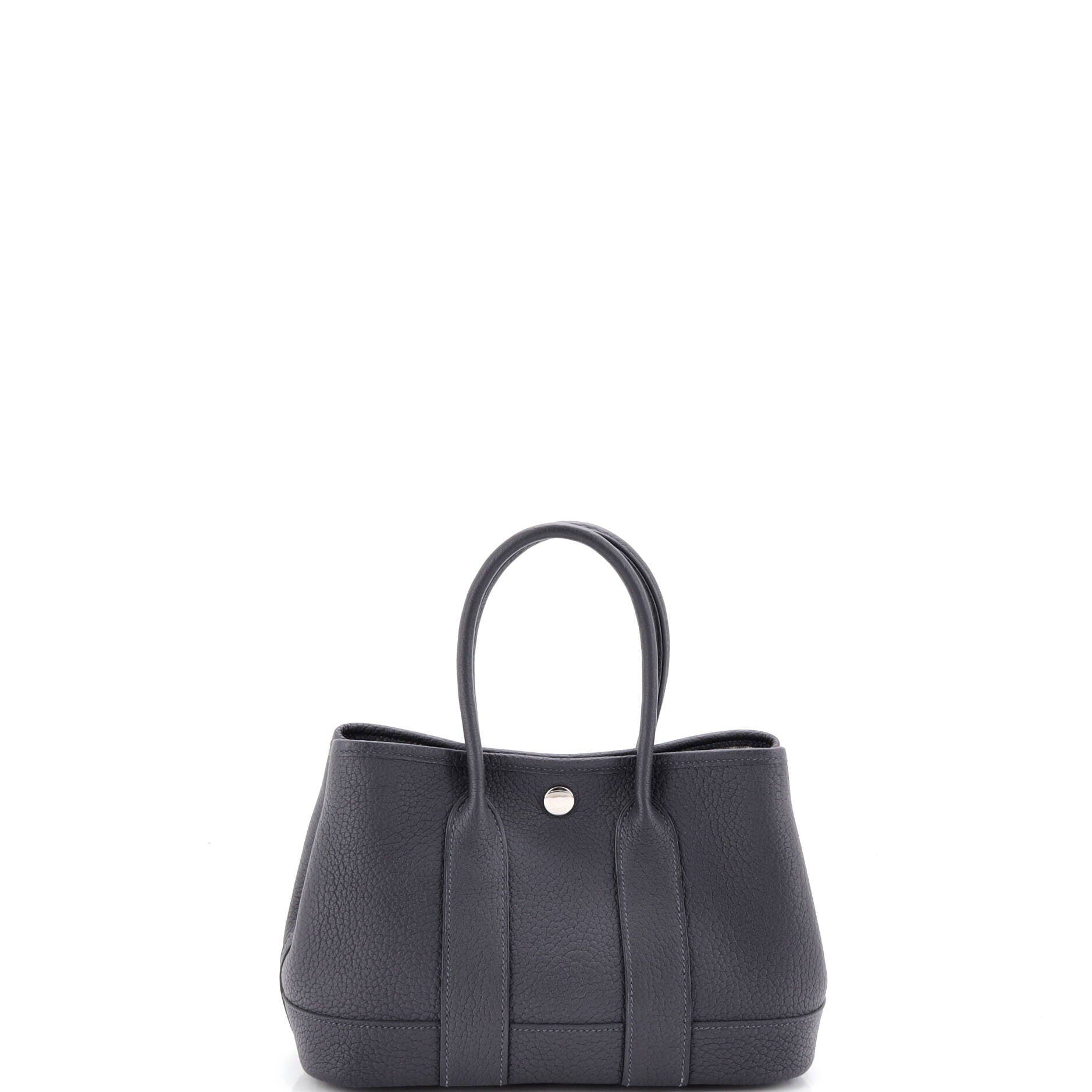 Pre-Owned Hermes Neo Garden Party Tote Leather 23, Alternate, color, Gris Misty