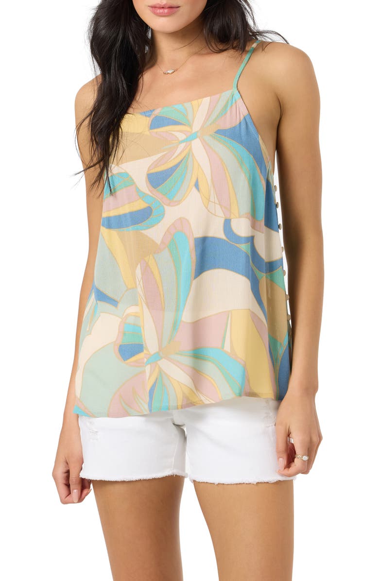 O'Neill Martina Butterfly Print Camisole, Main, color, Desert Sage