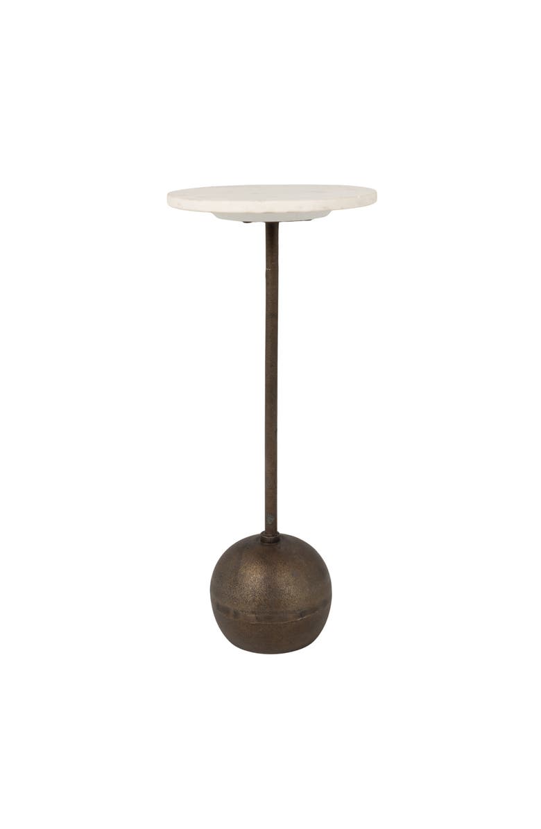 Rowena Interiors Round Spherical Base Accent Table, Main, color, Brown