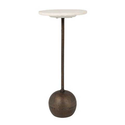 Round Spherical Base Accent Table