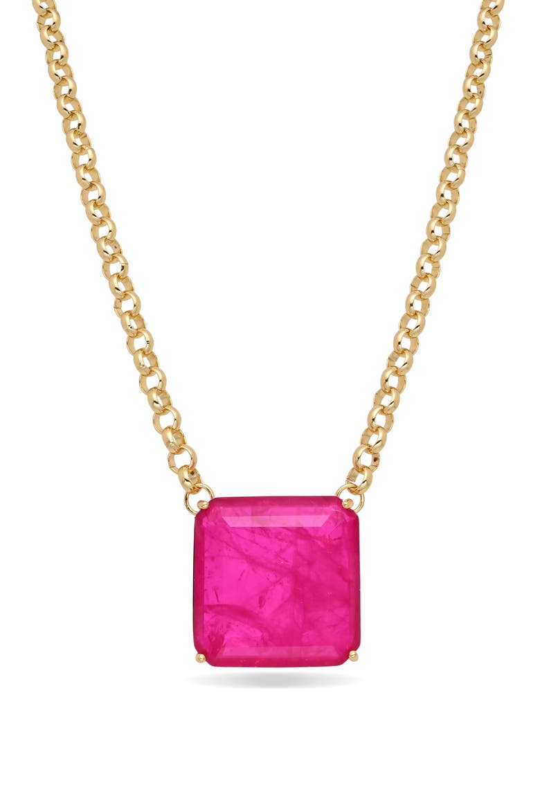 Rouge Royale Crystal Pendant Necklace, Main, color, GOLD