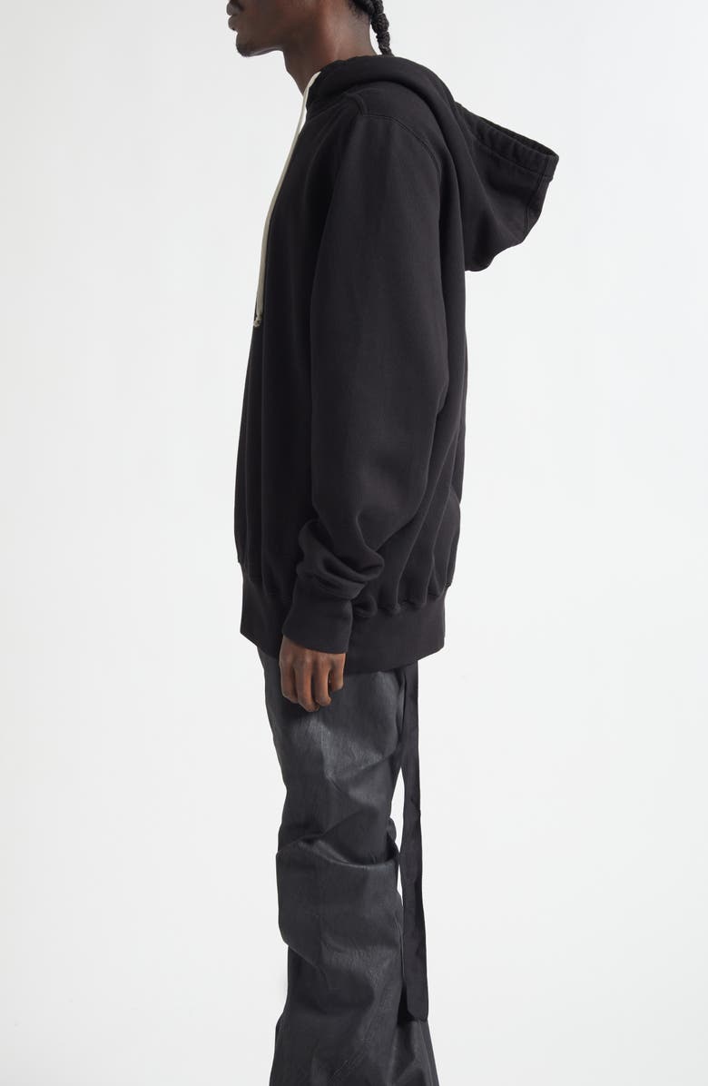 Rick Owens DRKSHDW Oversize Graphic Hoodie, Alternate, color, Black/ Pearl