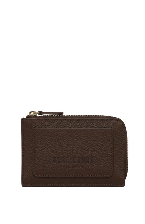 Upcycled Italian Leather Zip-Around Card Wallet