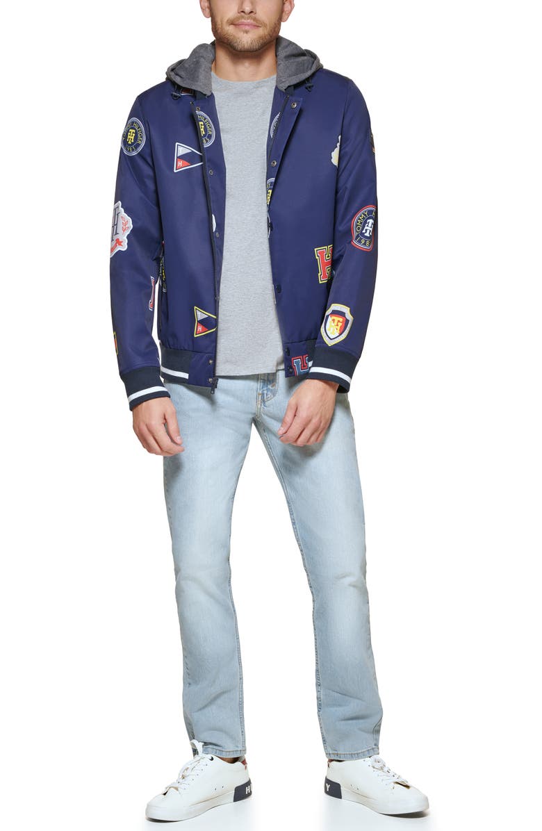 Tommy Hilfiger Hooded Bomber Jacket, Alternate, color, 