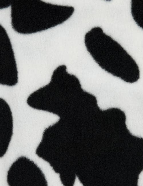 Leveret Fleece Printed Holiday Pajama Pants In Black