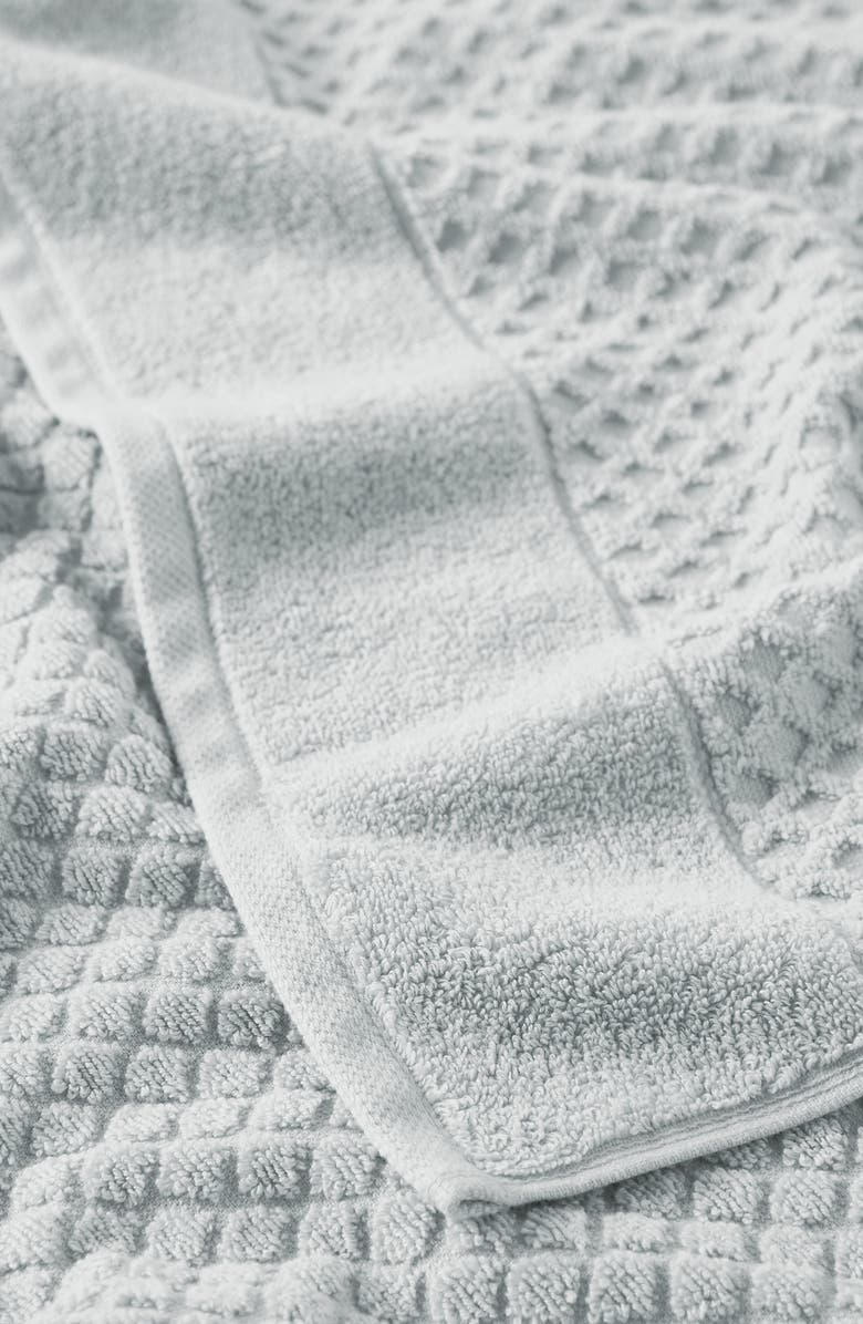 Woven & Weft Diamond Textured 6-Piece Towel Set, Alternate, color, Light Grey