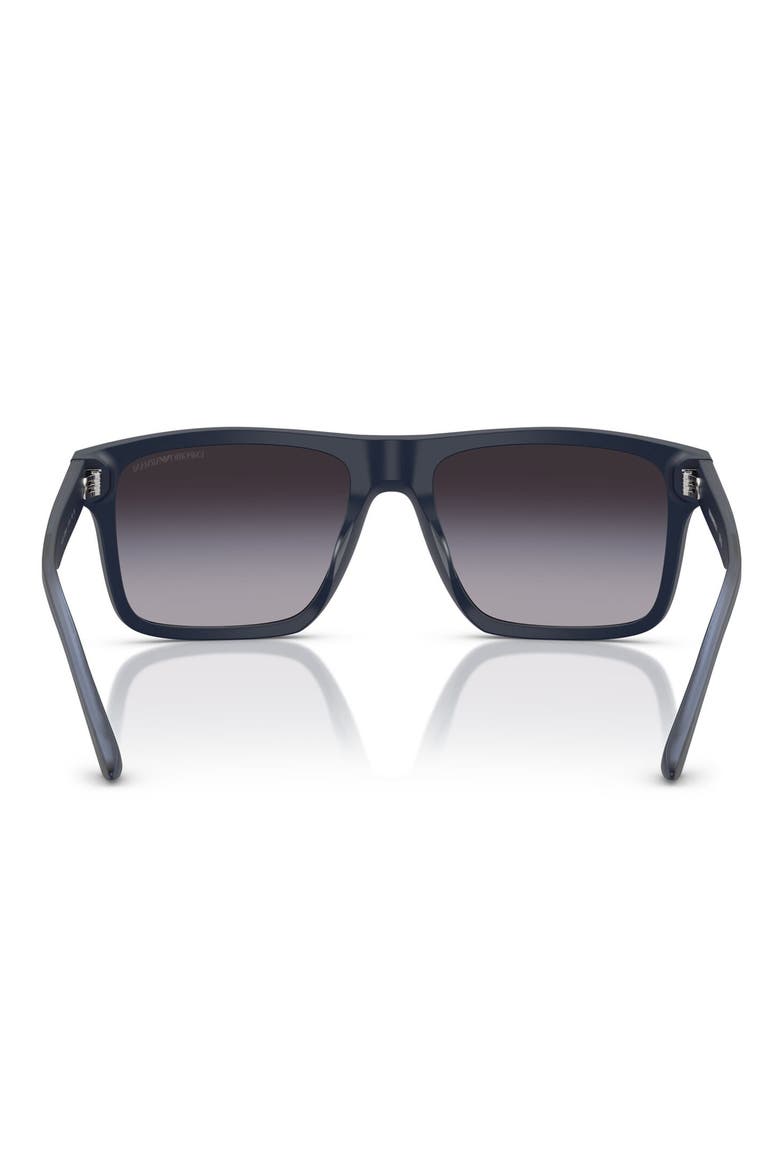 57mm Gradient Square Sunglasses, Alternate, color, MATTE BLUE / GREY GRADIENT