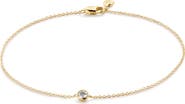 Monica Vinader Solitaire Diamond Pendant Bracelet