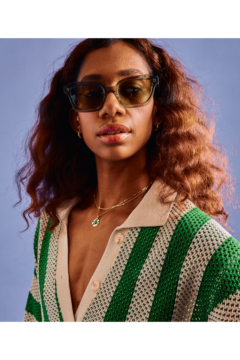 Demi Sunglasses, Alternate, color, Verde Palma