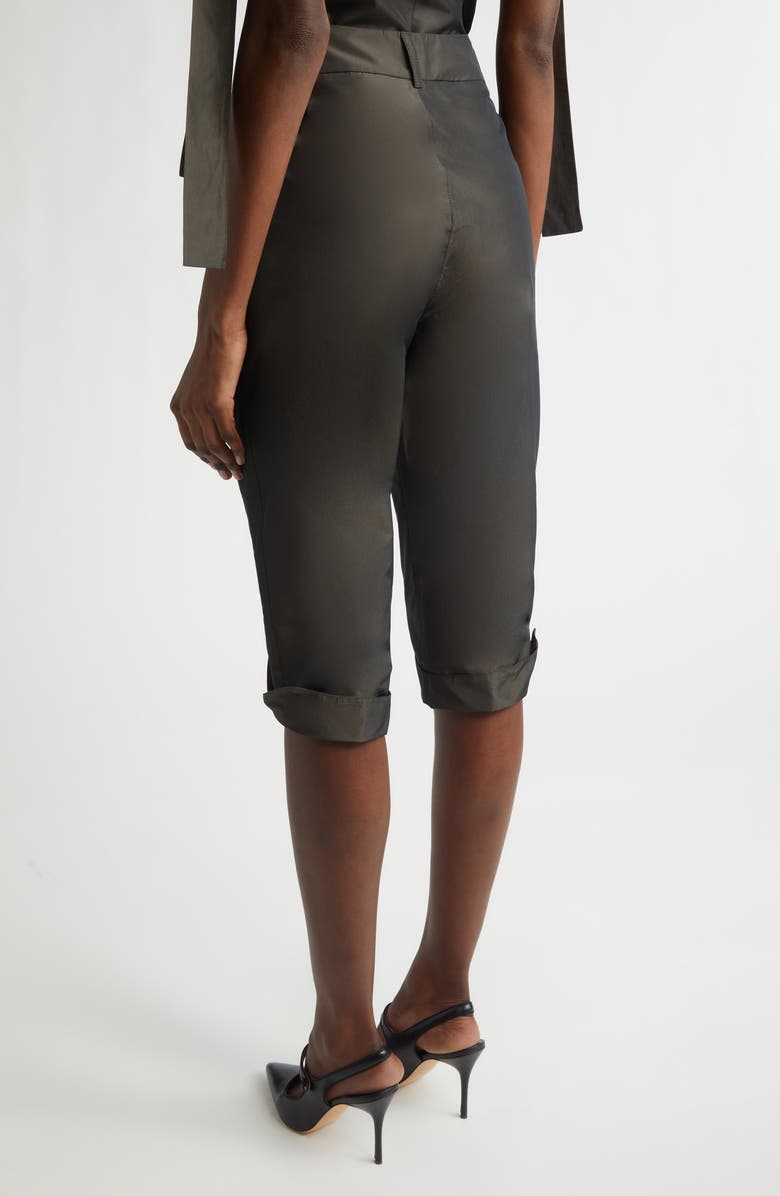 renaissance renaissance Sami Duchesse Satin Capri Pants, Alternate, color, Brown