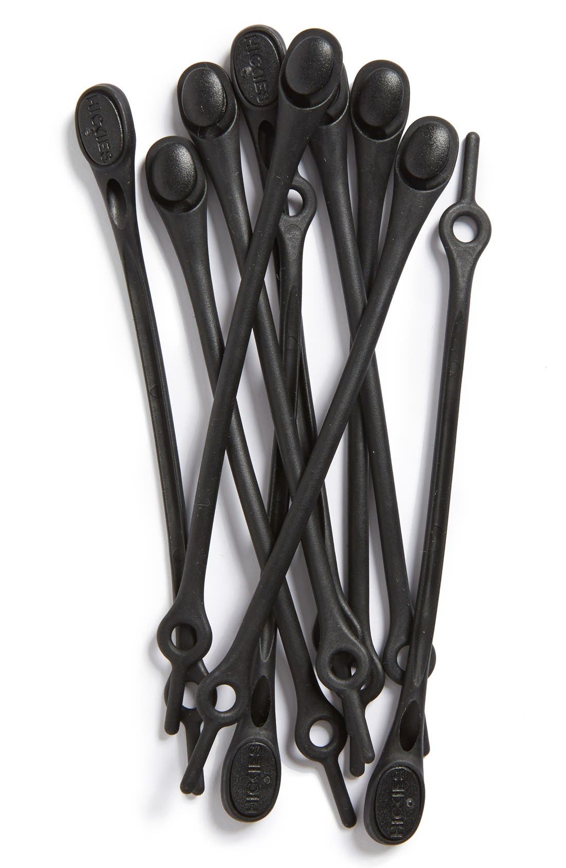 'Doohickies' Stretch Lacing System, Alternate, color, BLACK