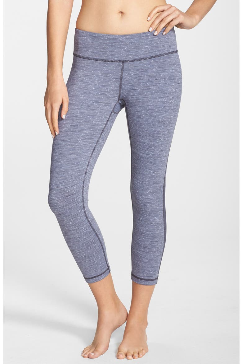 'Live In - Streamline' Slim Fit Space Dye Capris, Main, color, GREY SLATE