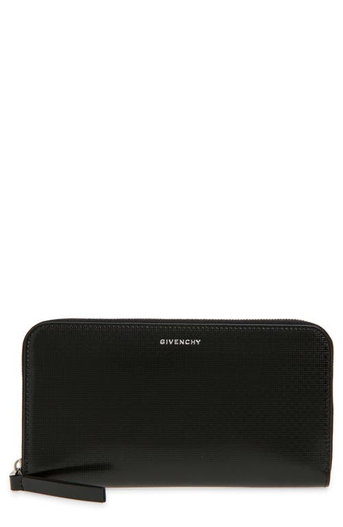 Givenchy 4g Logo Embossed Long Zip Wallet