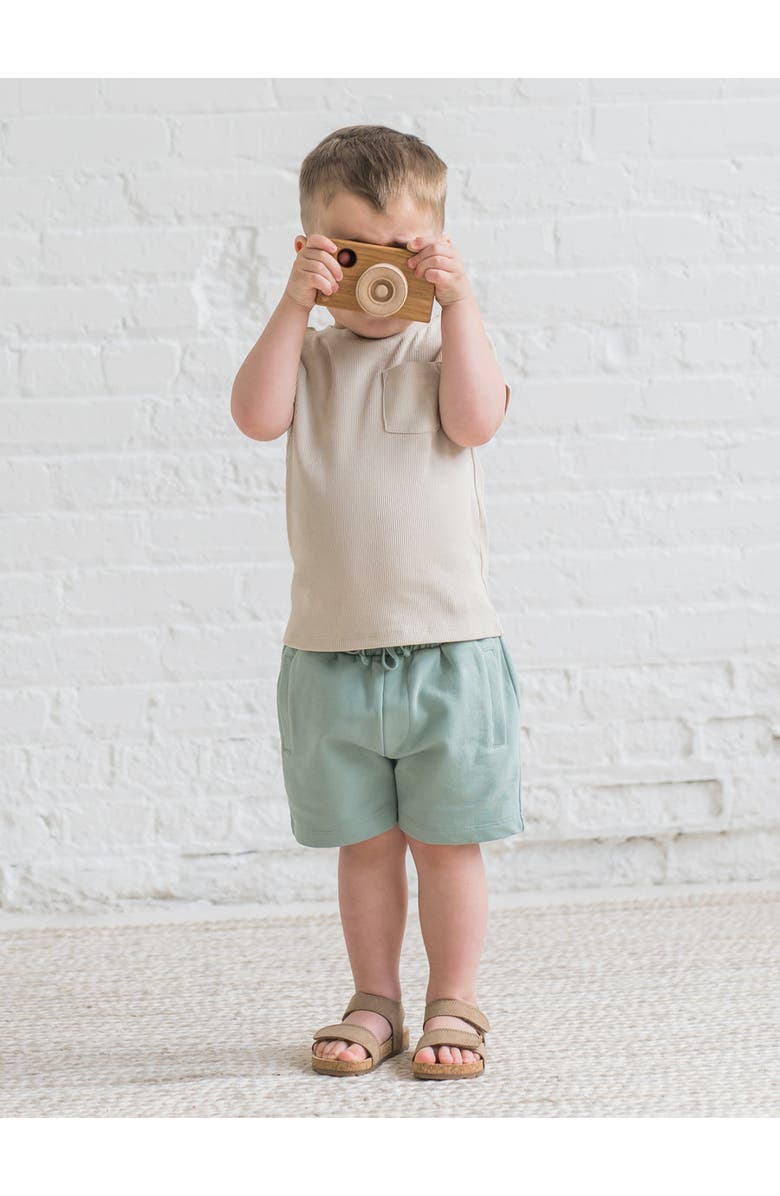 Colored Organics Lou Organic Ribbed Short Sleeve Pocket Tee, Alternate, color, Oat