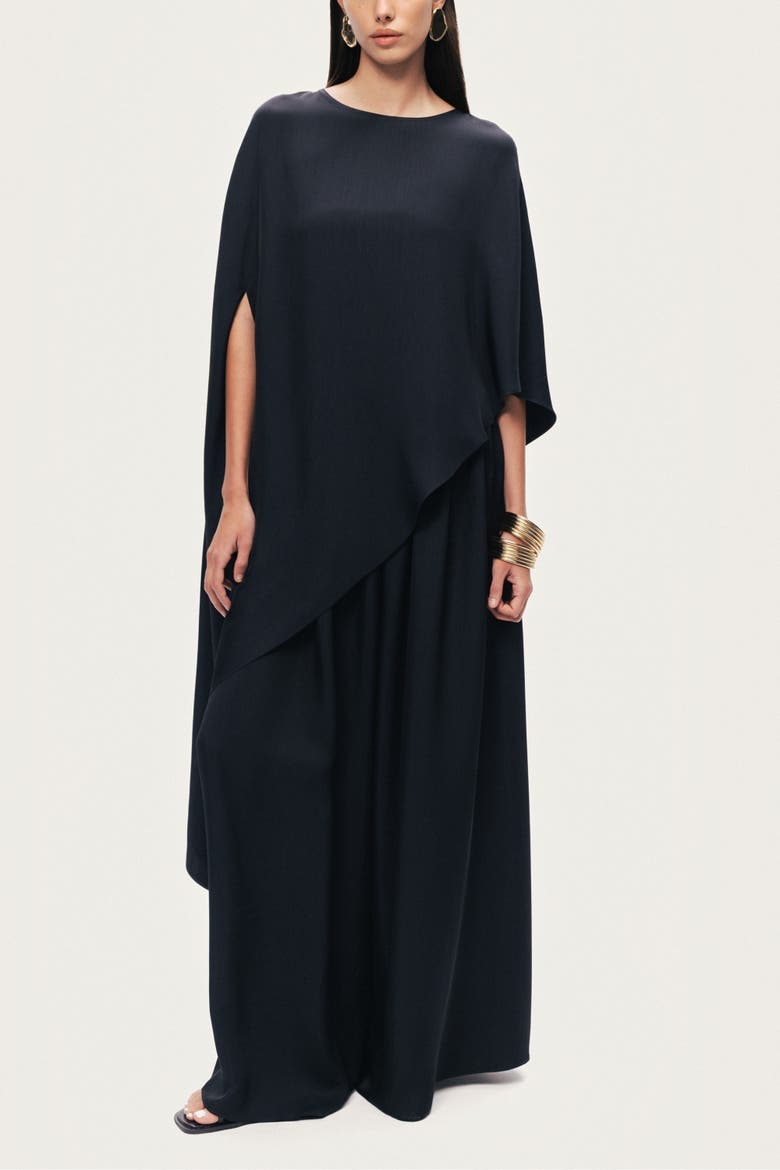 Elasticated Wide-Leg Pants, Alternate, color, Black