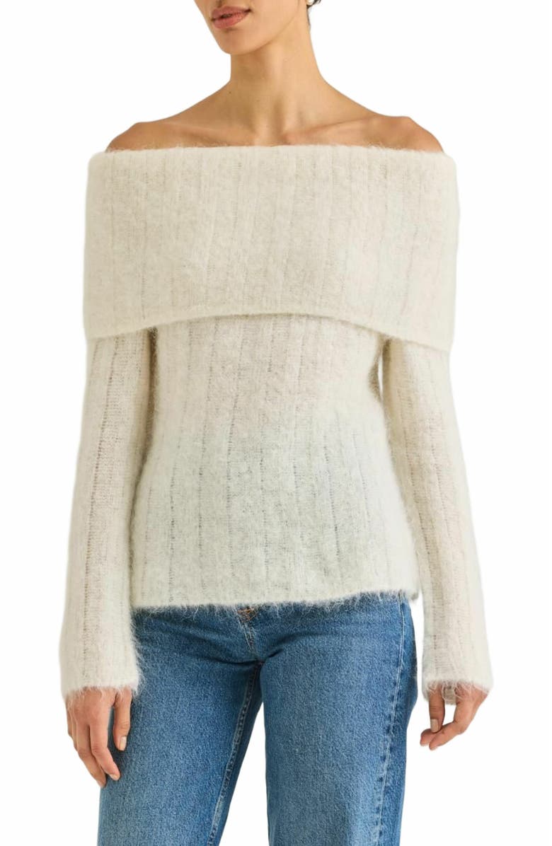 Rebecca Taylor Miro Sweater, Alternate, color, Eggshell