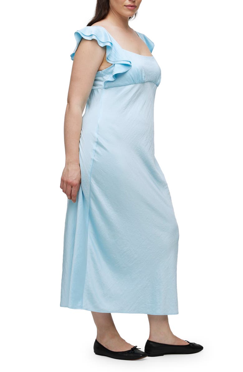 Madewell Flutter Sleeve Maxi Dress, Alternate, color, 