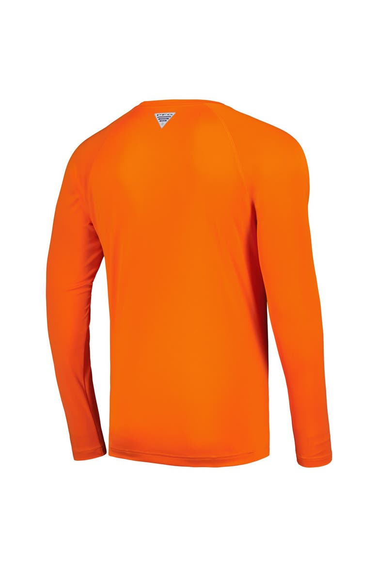 Men's Columbia Orange Florida Gators Terminal Tackle Omni-Shade Raglan Long Sleeve T-Shirt, Alternate, color, Orange