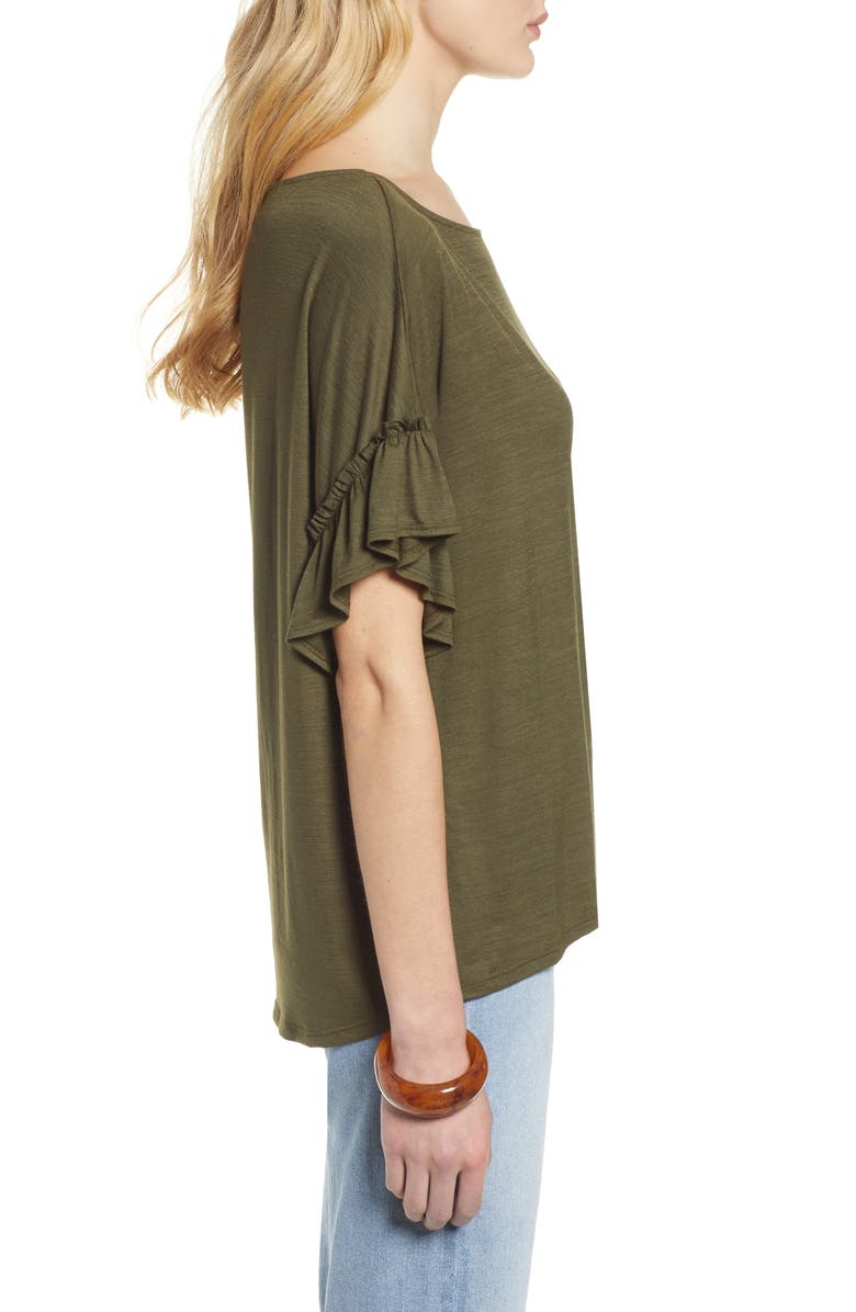 Halogen<sup>®</sup> Ruffle Sleeve Top, Alternate, color,