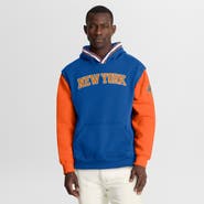 FANATICS Men's Fanatics Blue/Orange New York Knicks Half Court Shot Clock Fastbreak Hoodie