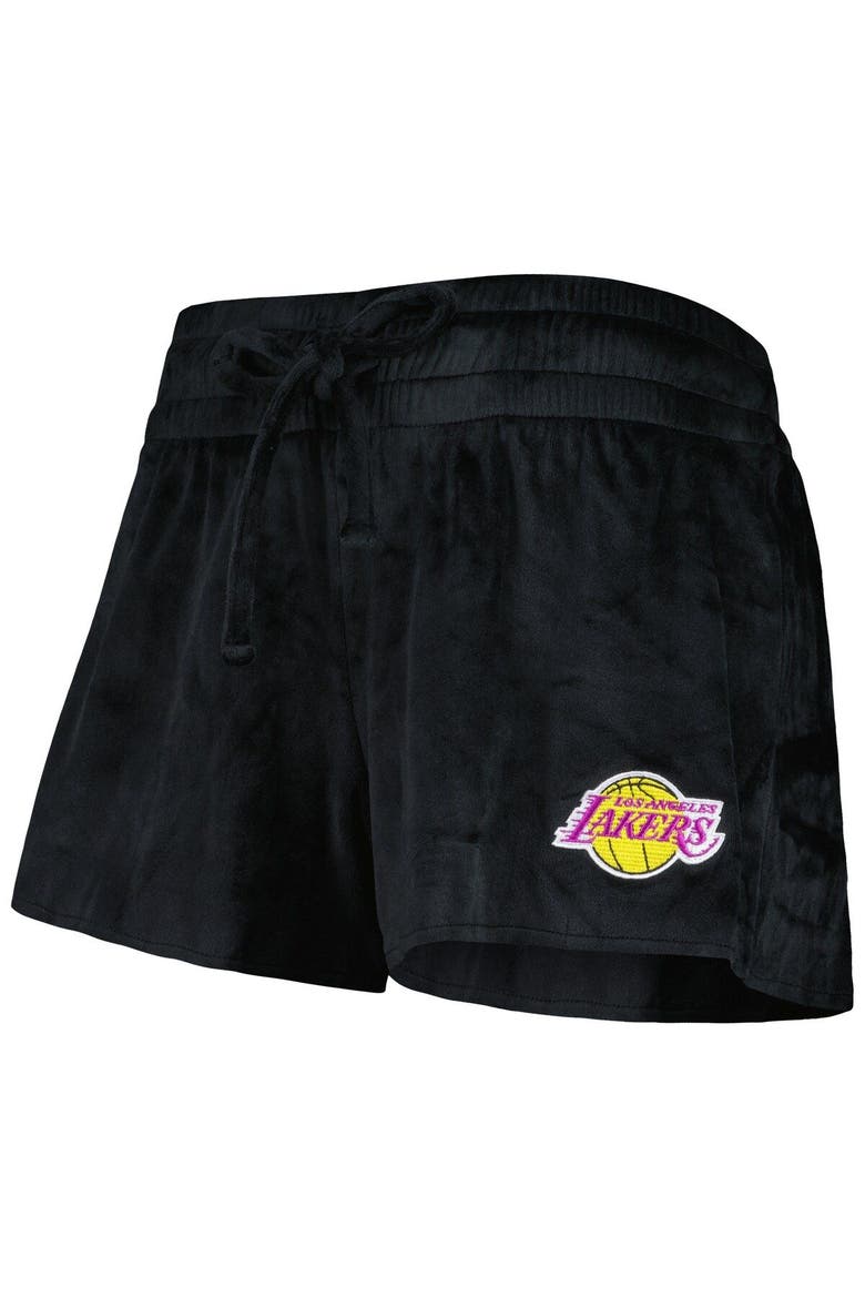 Women's Concepts Sport Black Los Angeles Lakers Intermission T-Shirt & Shorts Sleep Set, Alternate, color, Black
