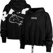 '47 Women's '47  Black Tampa Bay Rays City Connect Venice Cropped Pullover Hoodie