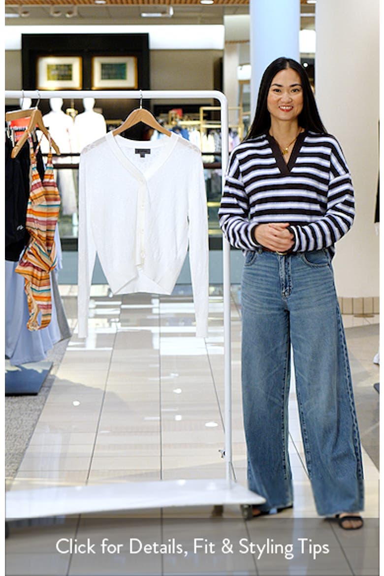 Pointelle Knit Button Front Golf Cardigan video