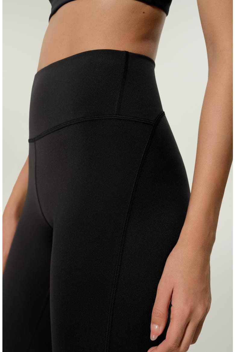 Women's Silk Contour High Rise Flared Drape Flow Leggings, Alternate, color, Black