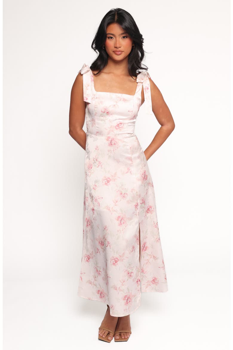 Zane Floral Tie Strap Dress, Alternate, color, PINK FLORAL