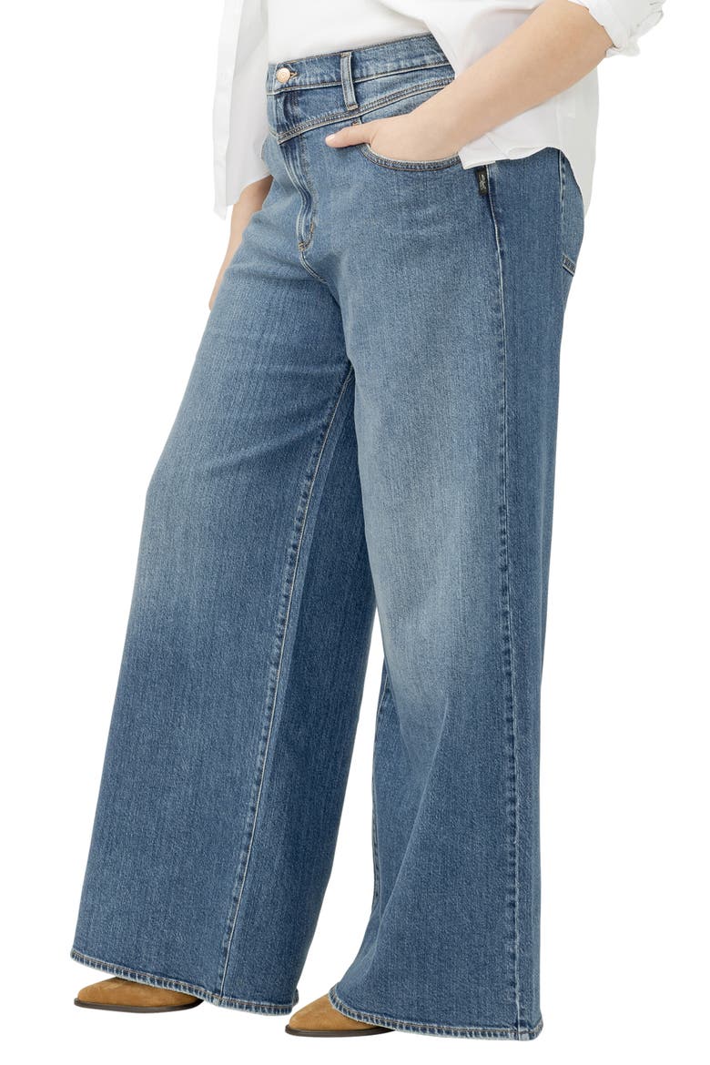 Highly Desirable V-Yoke High Waist Ultra Wide Leg Jeans (Women