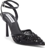 Steve Madden Sherrie Beaded Ankle Strap Pump