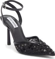 Steve Madden Sherrie Beaded Ankle Strap Pump