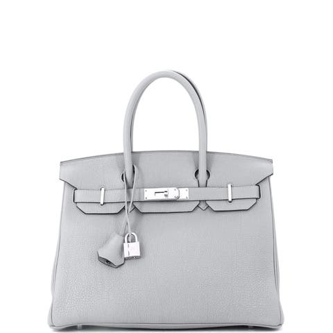 Birkin Handbag Grey Togo with Palladium Hardware 30