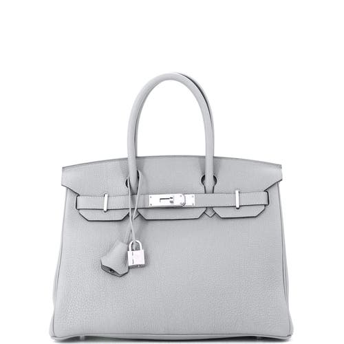 Pre-owned Hermes Hermes Birkin Handbag Grey Togo With Palladium Hardware 30