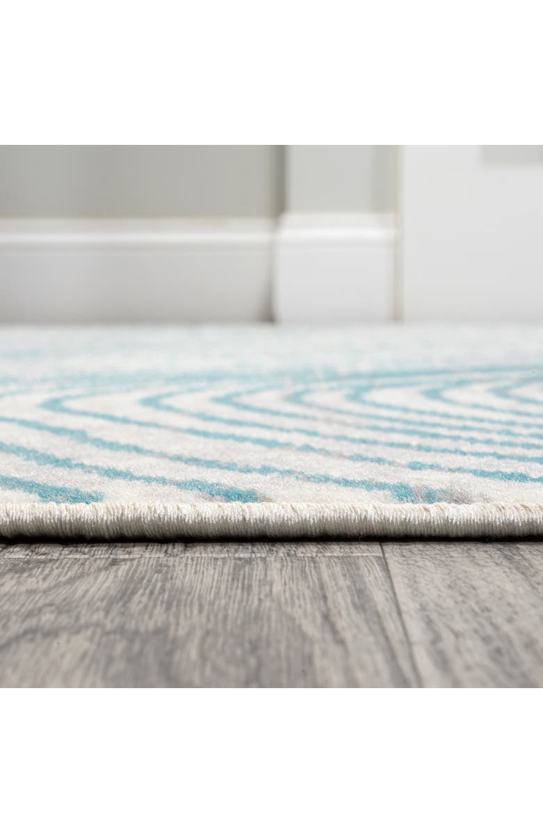 JONATHAN Y Arlo Woodgrain Geometric Area Rug, Alternate, color, Ivory/Blue