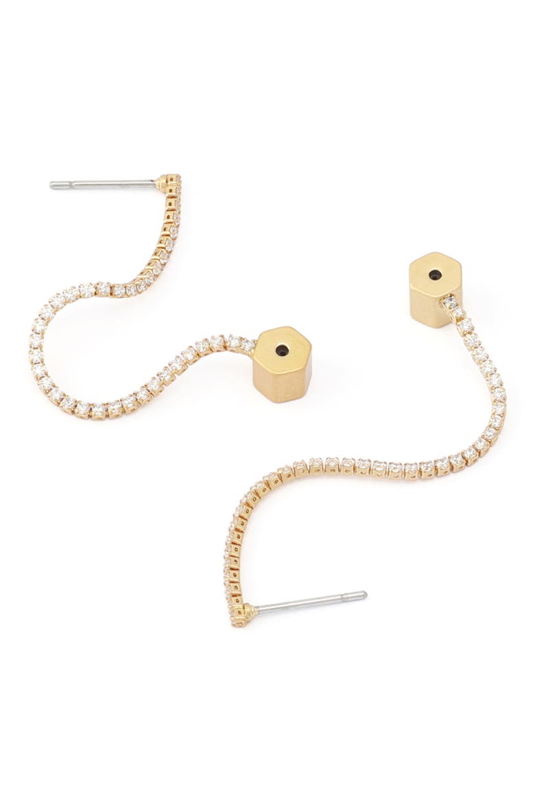 Crystal Front-to-Back Drop Earrings, Alternate, color, CRYSTAL