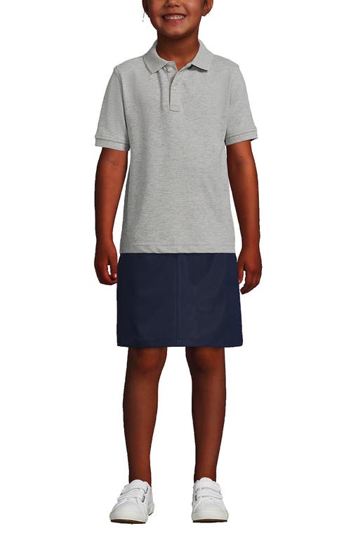 Lands' End School Uniform Kids Short Sleeve Mesh Polo Shirt In Gray Heather