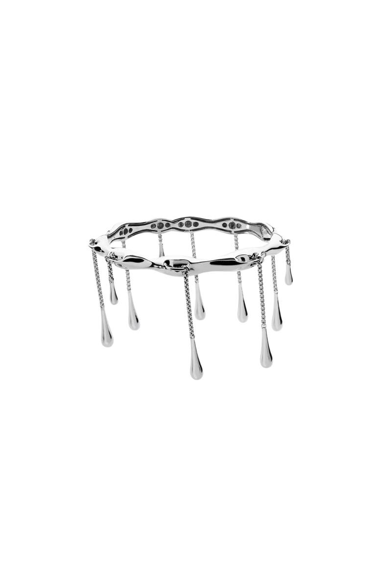Lucy Quartermaine Drop Bangle, Main, color, Sterling Silver