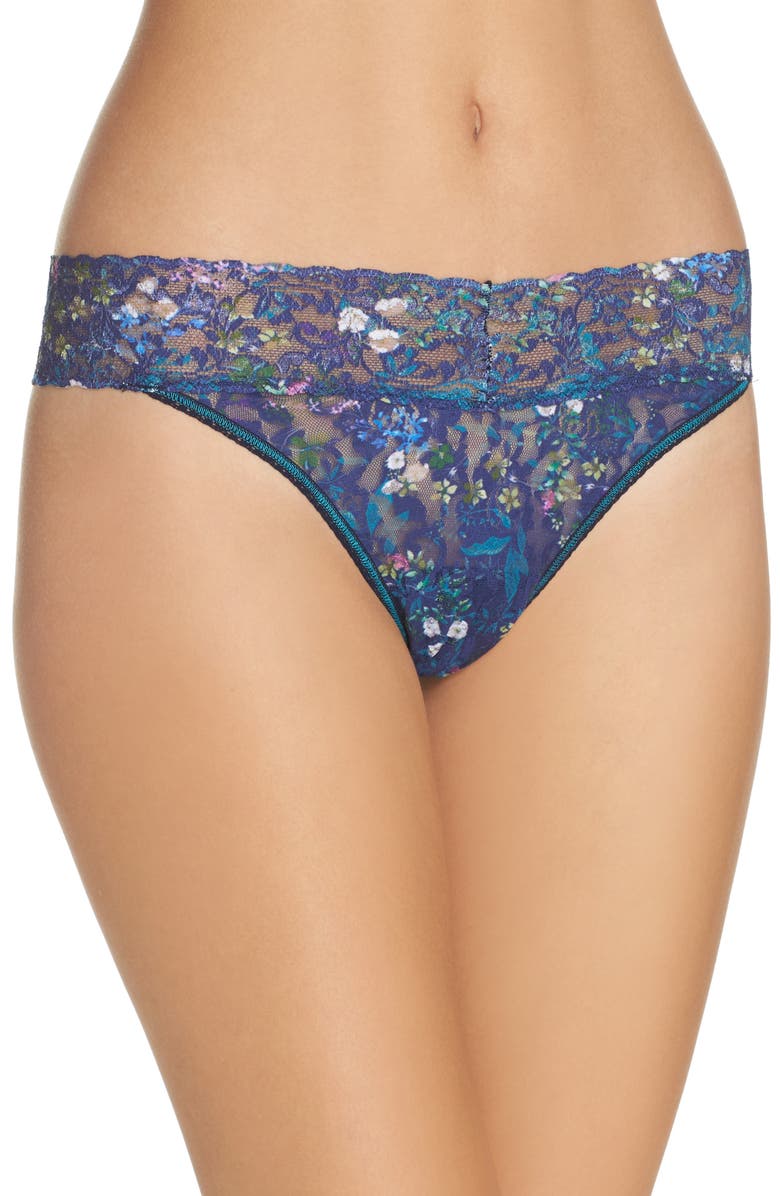 Hanky Panky Print Original Rise Thong, Main, color, Floret