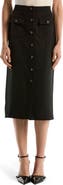 Laundry by Shelli Segal Button Front Midi Skirt