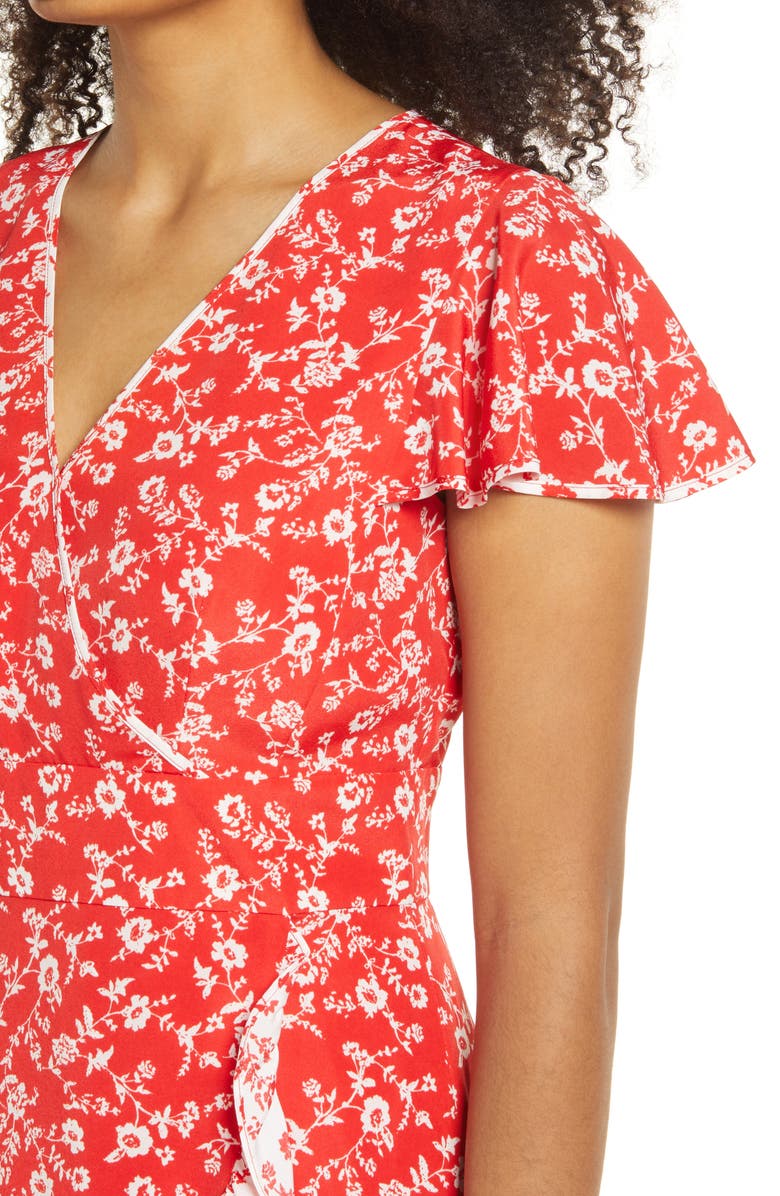 Vince Camuto Floral Faux Wrap Dress, Alternate, color,