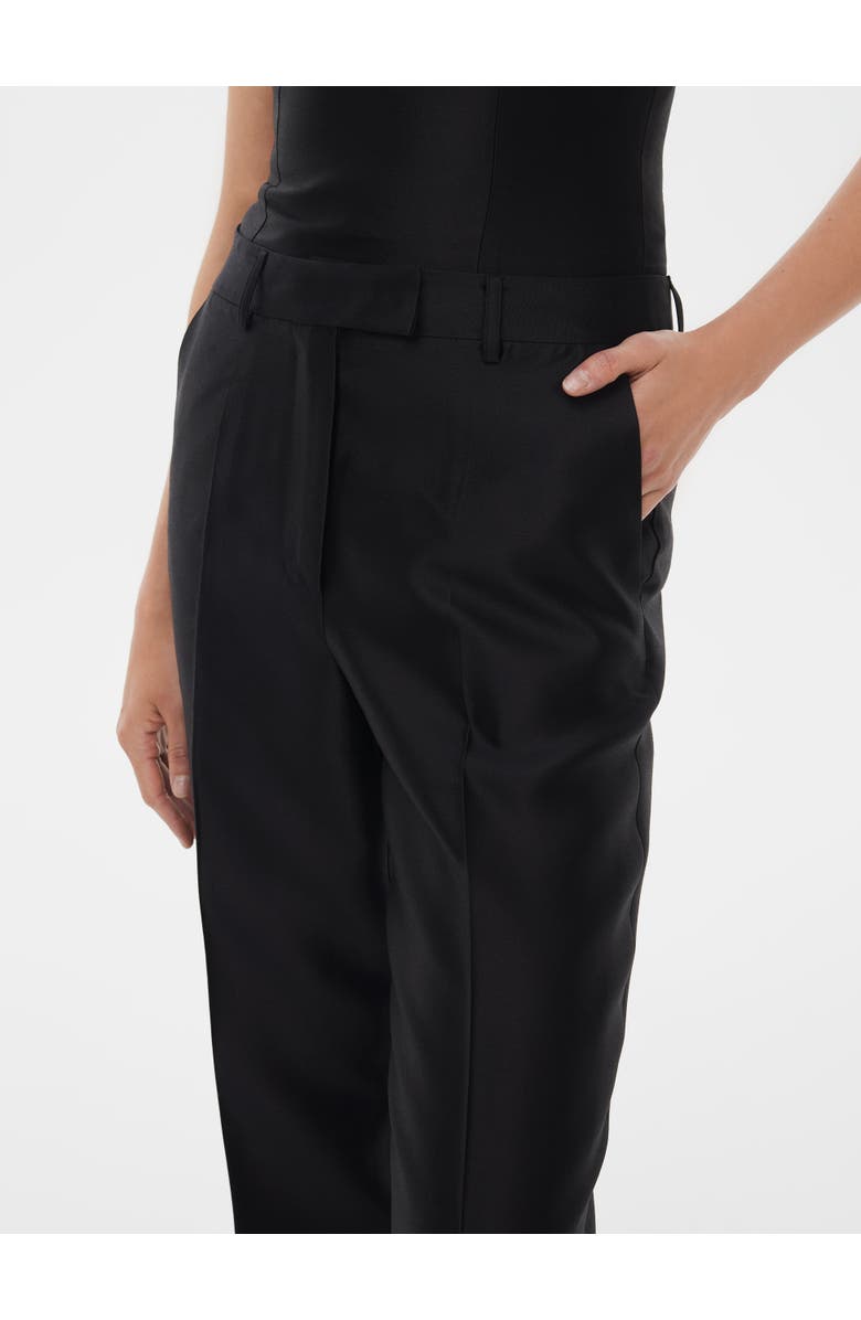 Alas Tailored Silk Wool Pants, Alternate, color, Black