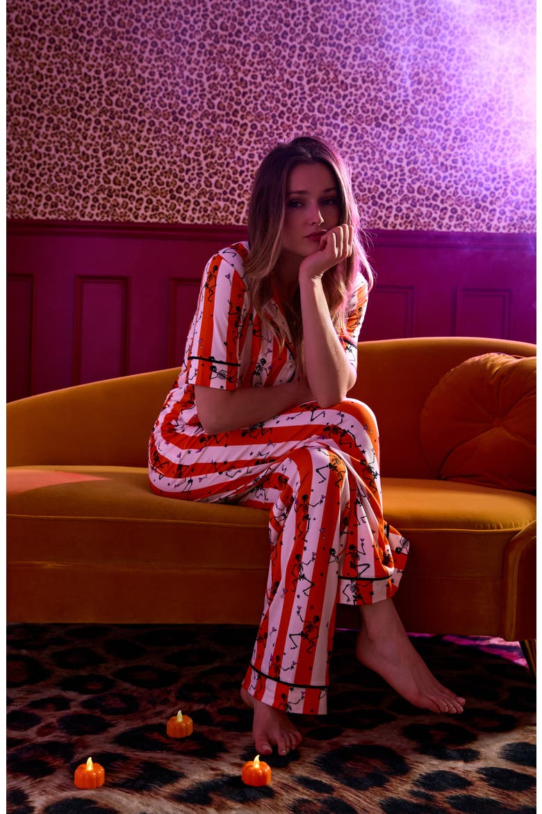 Print Pajamas, Alternate, color, ORANGE STRIPE