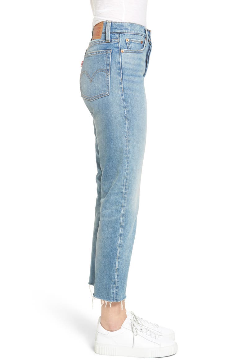 Levi's® Wedgie Straight Leg Crop Jeans, Alternate, color, ROUGH TIDE
