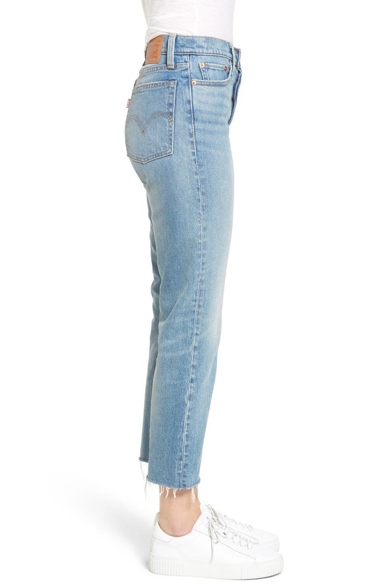 Levi's<sup>®</sup> Wedgie Straight Leg Crop Jeans, Alternate, color, 